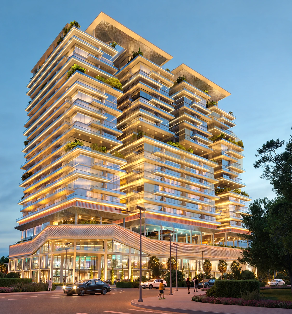 Alwaiz Tower elevation render