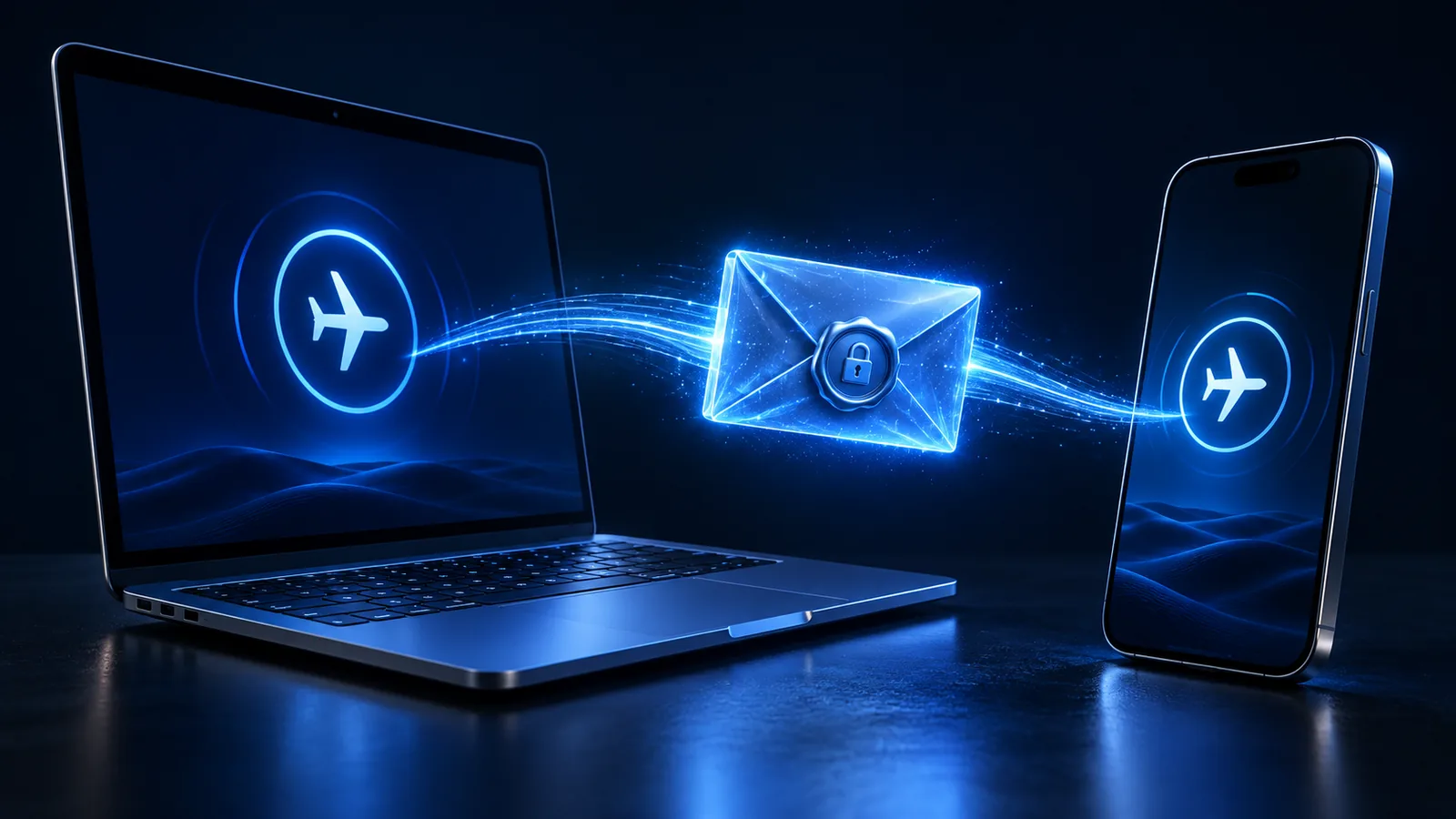Offline encrypted messages shared privately between two phones