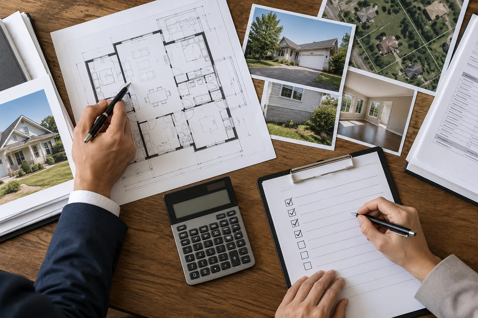 Property documents, floor plan and due-diligence checklist under review