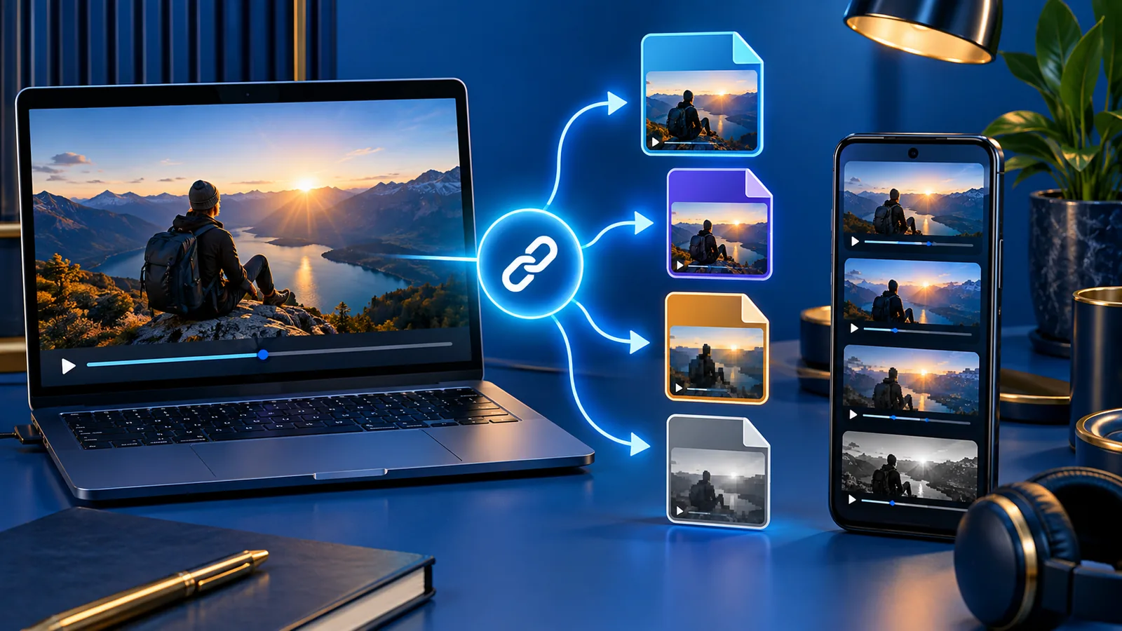 Video format and quality choices across laptop and phone