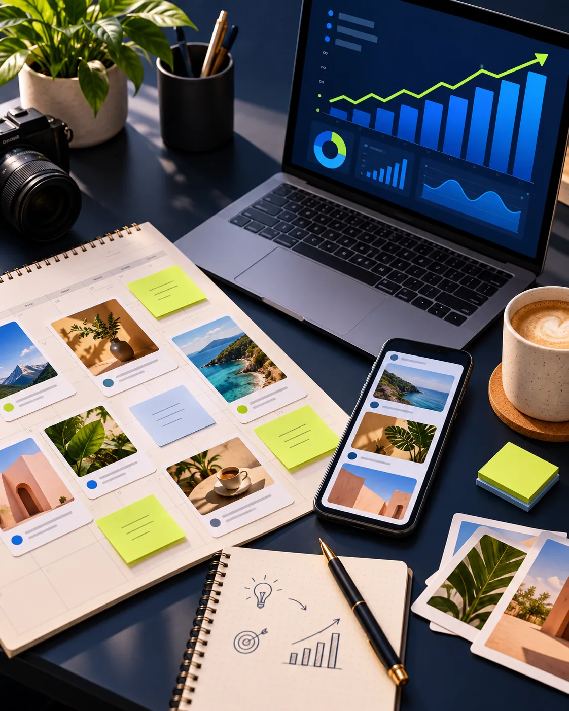 Digital marketing campaign planning workspace